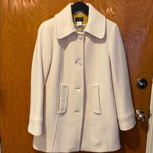 J. Crew Cream Wool/Nylon Coat